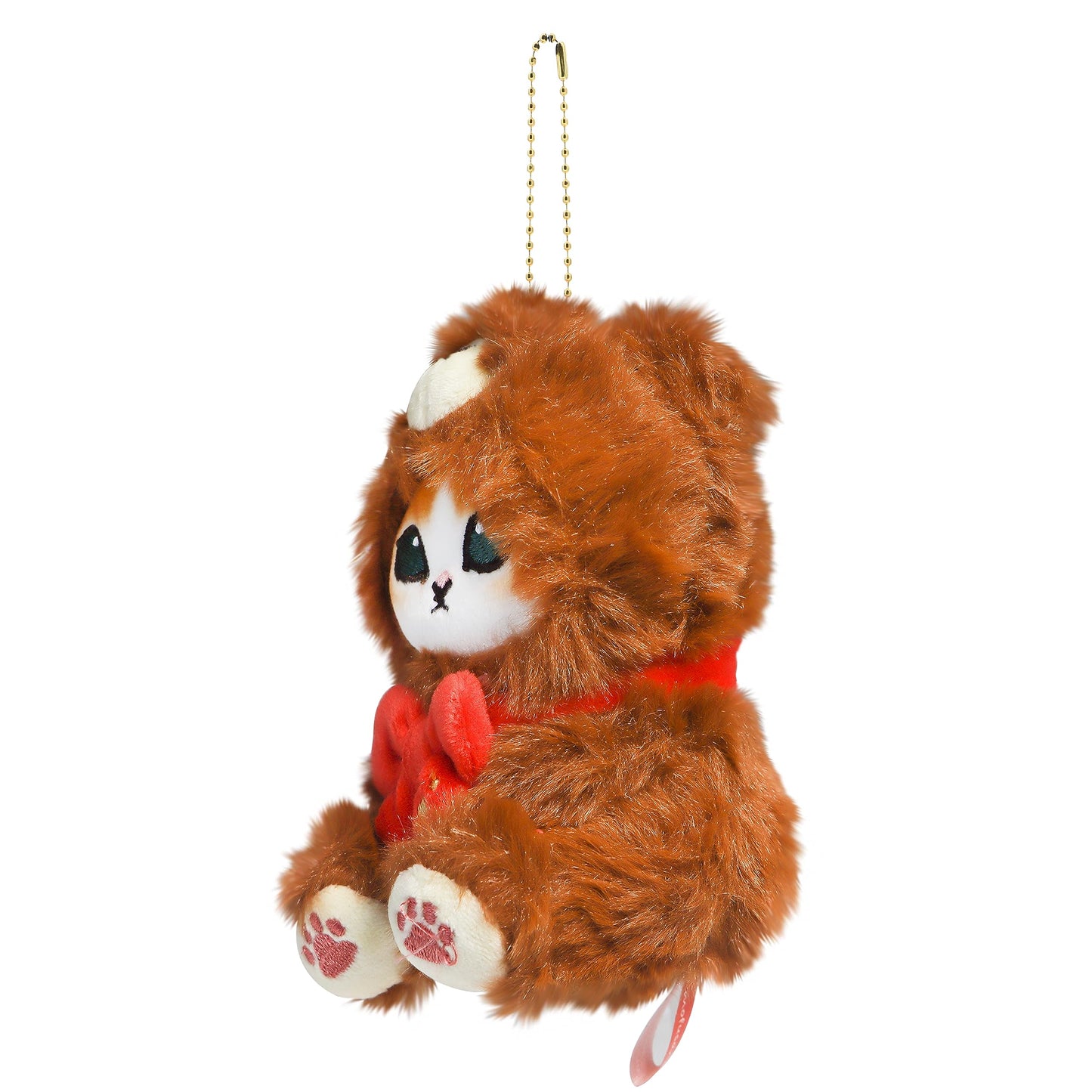 Unique Teddy Bear Shark Cat Plush Keychain – Bag & Purse Charm, for Shark Cat Lovers (Brown)