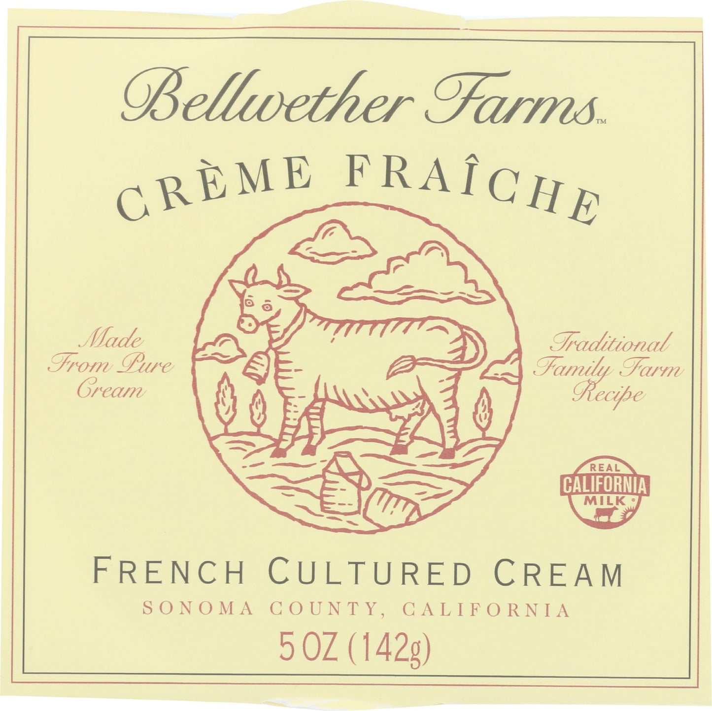 Bellwether Farms Creme Fraiche French Cultured Cream, 5 Oz