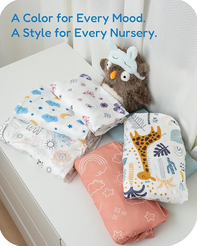 Extra Stretchy Changing Pad Cover, Ultra Soft Premium Jersey Knit Changing Pad Sheets, Unisex for Boys Girls, Fits All Standard Changing Tables/Dresser Tops - 2 Pack