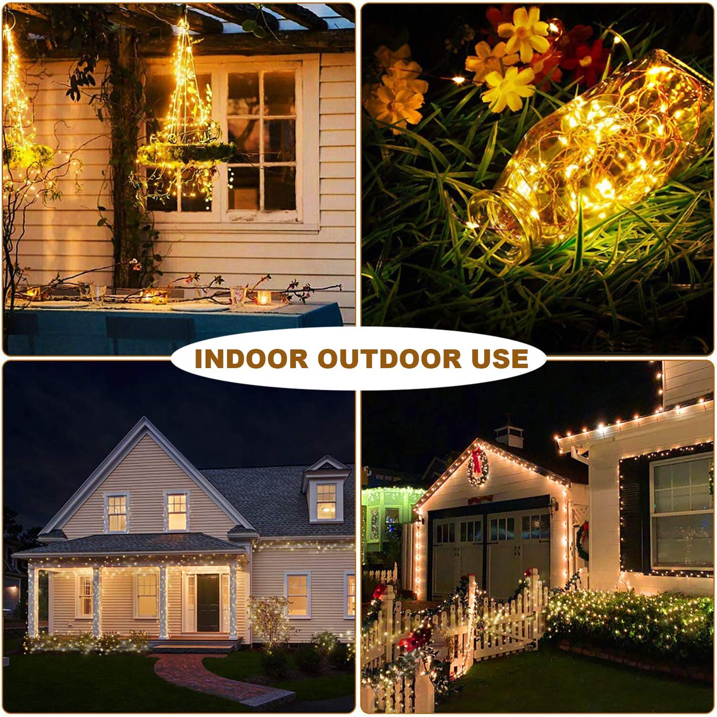 Mumuxi 20Ft Fairy Lights - 4 Pack Warm White Led String Lights, Battery Operated, Waterproof Copper Wire, Model T28