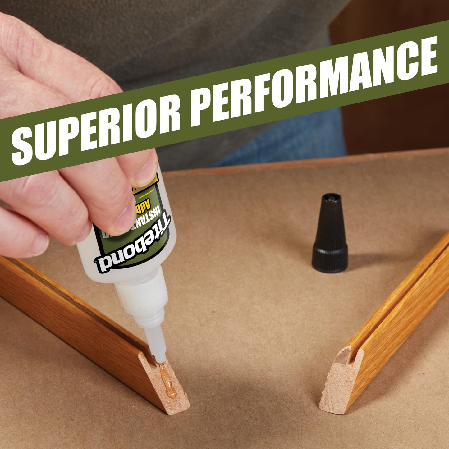 Titebond Instant Bond Thick CA Super Glue – Fast-Setting Ethyl Cyanoacrylate Adhesive for Wood, Miter Joints, Jigs, Fixtures & End-Grain, 8-10 Second Set – 4 Oz. 6222
