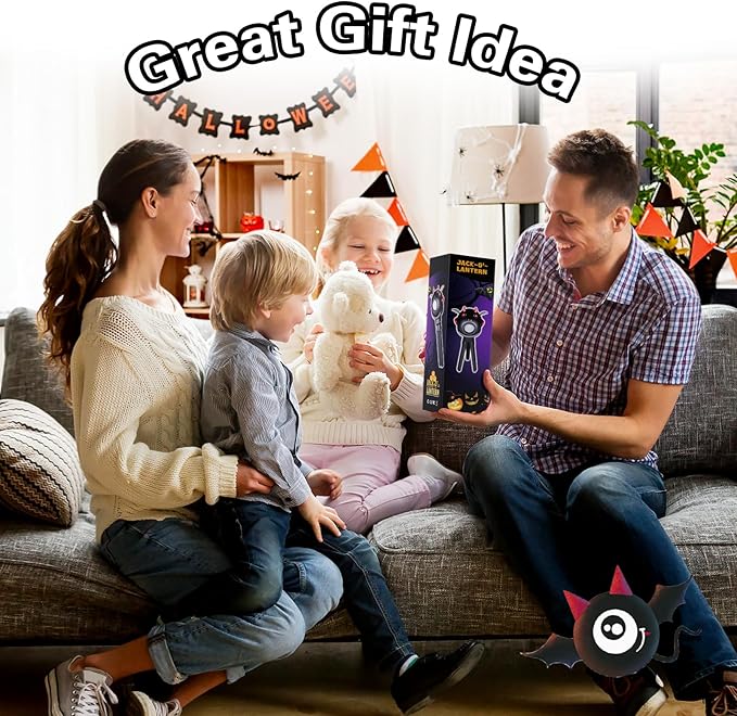 TOLYS Bat Kids Flashlight – Rechargeable LED Torch with 8 Color Modes, USB-C, Fun Flashlight for Boys & Girls, Perfect for Parties, Camping & Outdoor Adventures