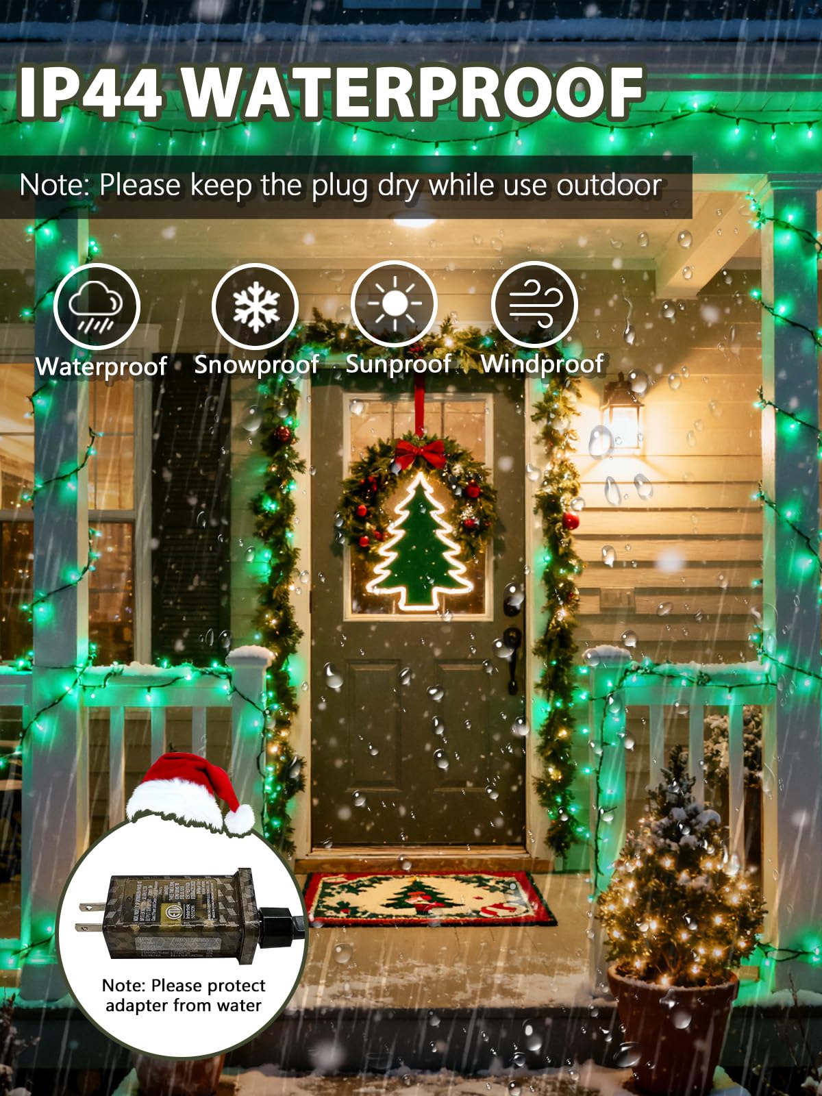 Voice Controlled Christmas Lights With Remote 99 Ft 300 Led String Lights Indoor Outdoor With 12 Modes 3 Timers Dimmable Twinkle Light Plug In Waterproof For Xmas Tree Yard Party Decorations Green