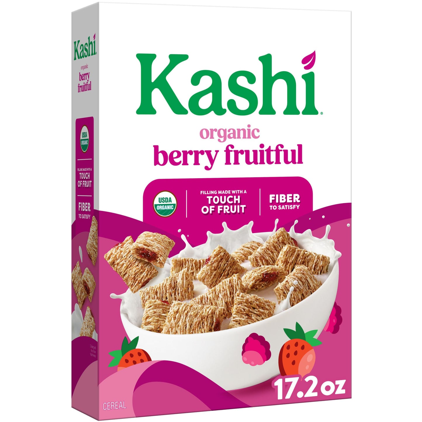 Kashi Breakfast Cereal Organic Fiber Cereal Berry Fruitful 17.2oz Box (1 Box)
