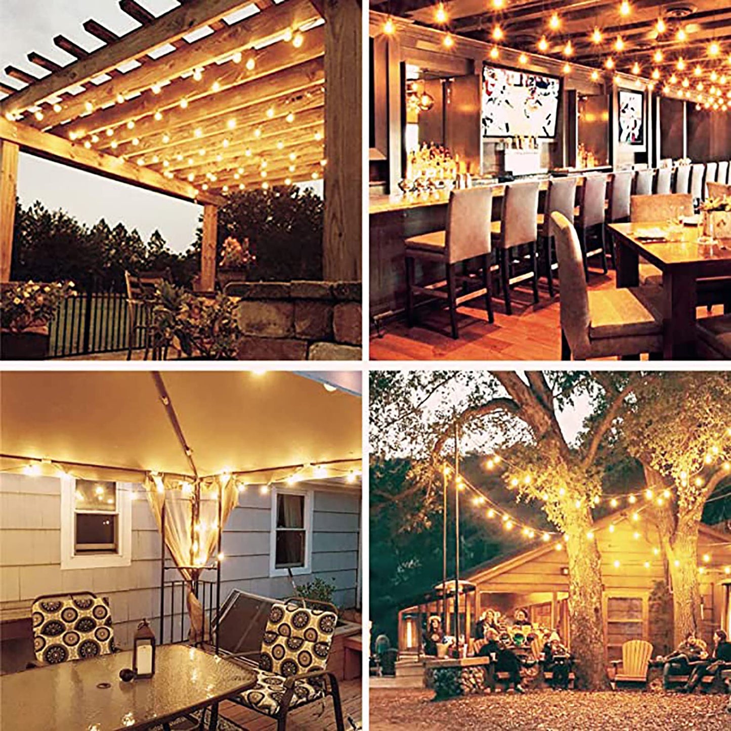 CHYParty G40 LED Globe Bulbs, Dimmable E12 Candelabra Base, Shatterproof, Warm White, 25 Pack