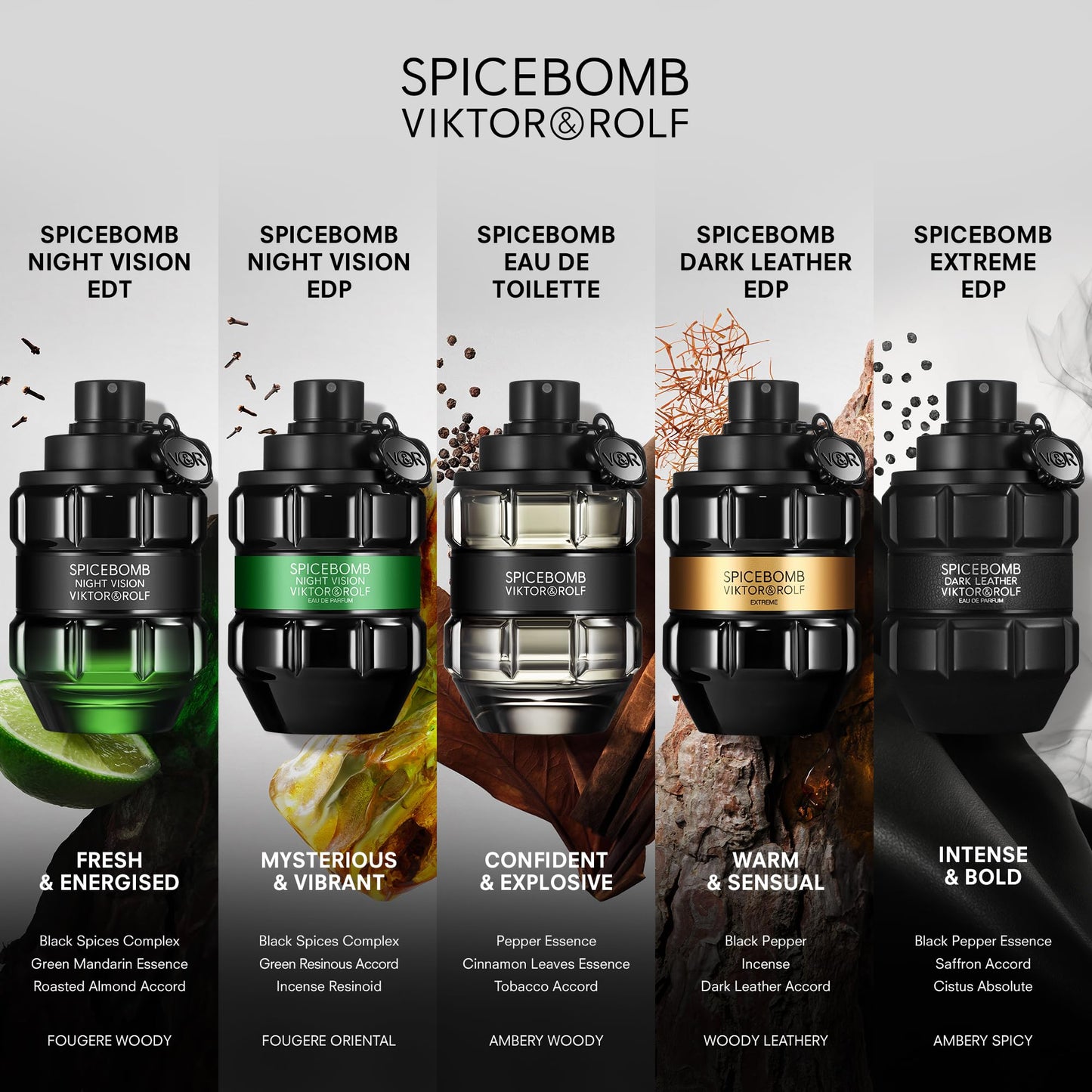 Viktor&Rolf - Spicebomb Extreme Eau de Parfum - Woody & Spicy - Cologne for Men - With Notes of Amber & Vanilla - 1.7 Fl Oz