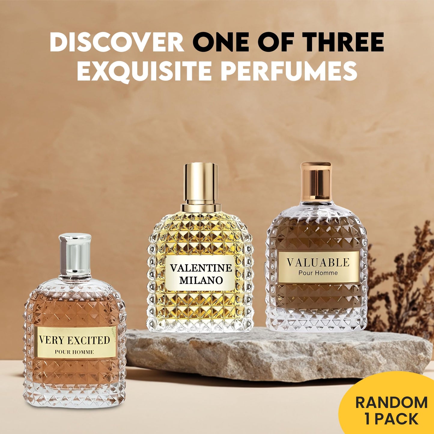 AFLUXE Men's Cologne Valentine Set Wonderful Multi Scent Eau de Toilette Natural Spray Men's Perfume For all Day Used 100ML Each Bottle(Random 1PCS)