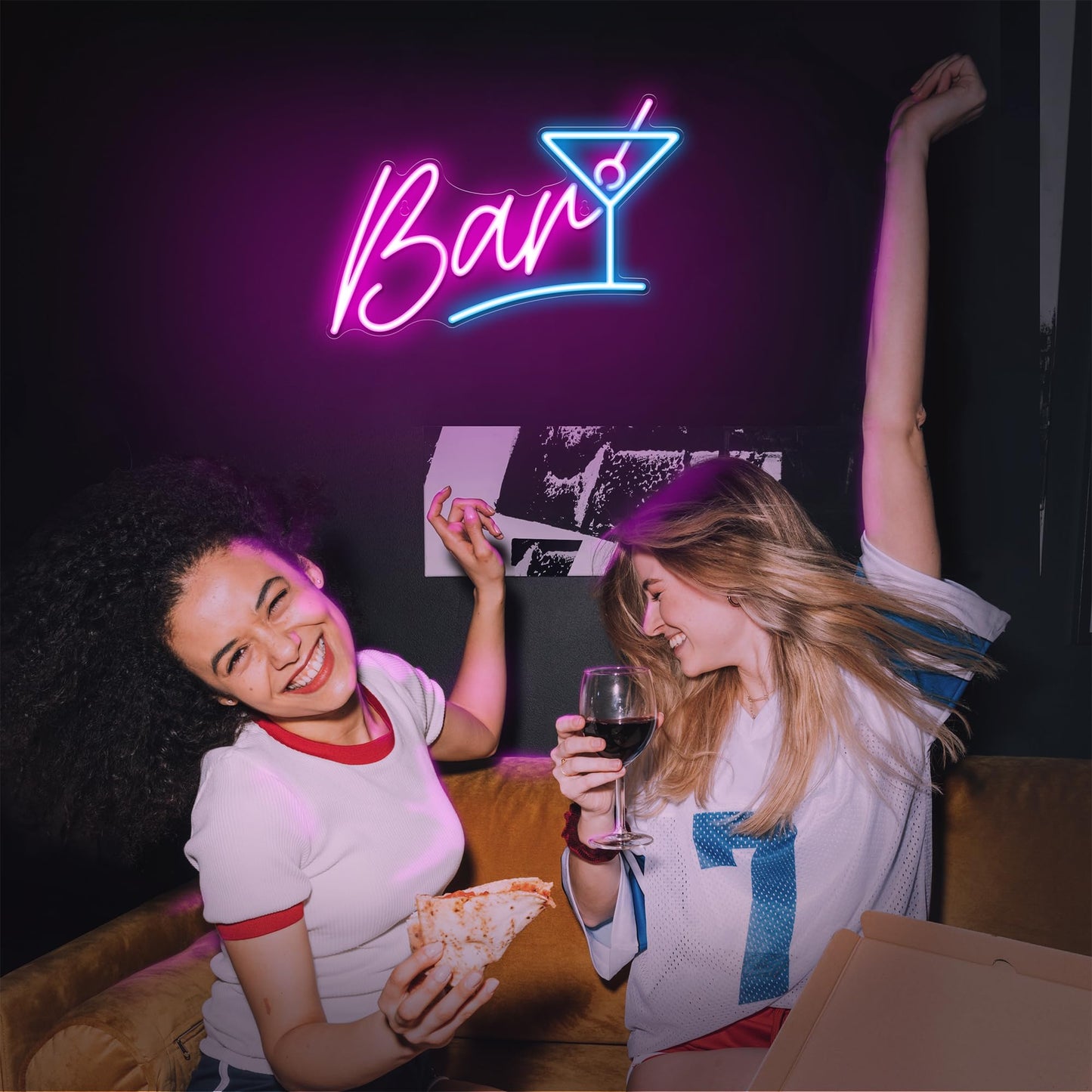 Kavaas Bar Neon Sign For Home Bar Led Bar Sign For Man Cave Pub Cocktails Party - Best Gifts For Husband Father Birthday Christmas