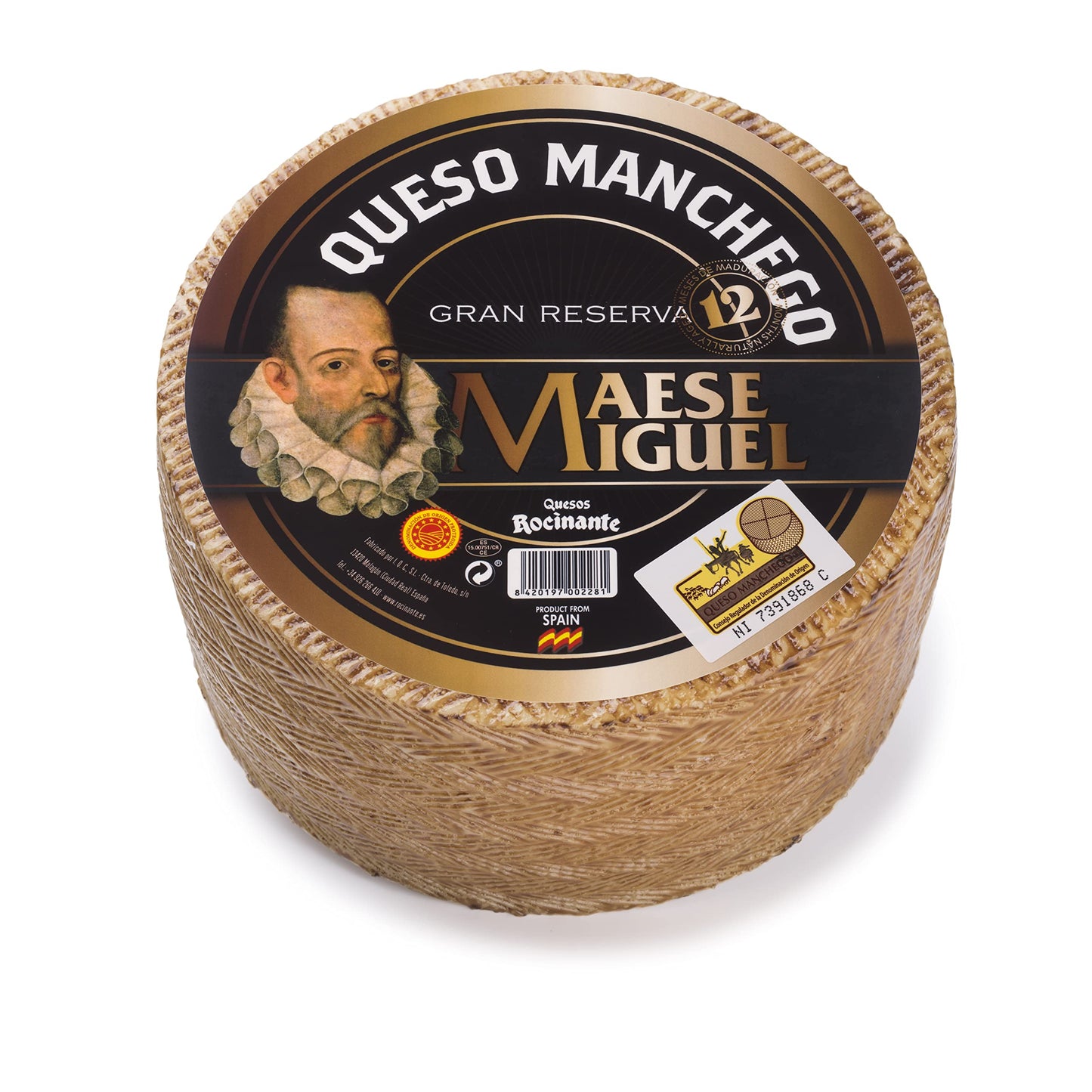 Manchego Reserve (Extra Aged) - Whole Wheel (7 lb) | Authentic Spanish Sheeps Milk Cheese 12 Months Aged