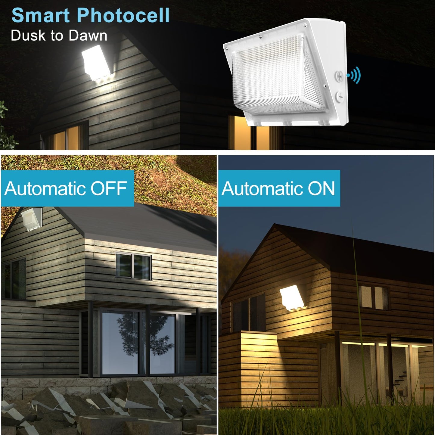Lightdot 2Pack 250W Led Wall Pack Lights 100-277V Dusk To Dawn With Photocell | 37500Lm(150Lm/W) 5000K Ip65 Outdoor Exterior Lighting Fixture Energy Saving|5-Yrs Warranty Etl White(Height:20-40Ft)