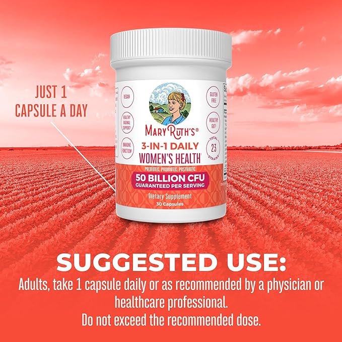 MaryRuth Organics Prenatal Postnatal Multivitamin Gummies (Strawberry) & Women's 3-in-1 Daily Probiotic Capsules | Clean Label Project Verified® | Breastfeeding & Gut Health | Vegan, Non-GMO