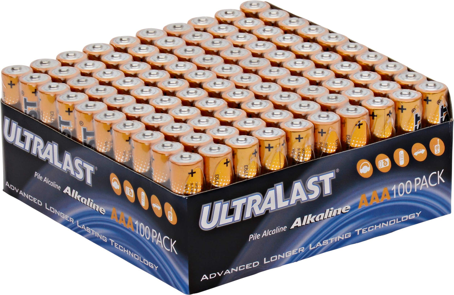 Ula100Aaab Alkaline Aaa Batteries, 100 Pk