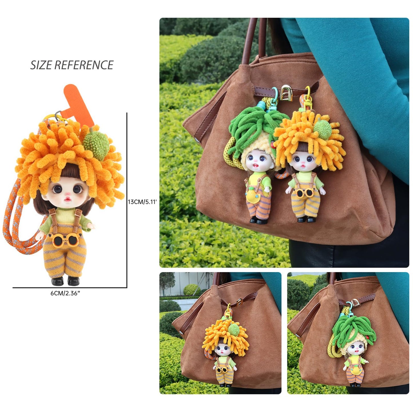 Cute Phone Charm &Hand Wrist Strap Lanyard With Tether Tab,Keychain Phone Lanyard With Pineapple Element Vinyl Baby Doll Pendant