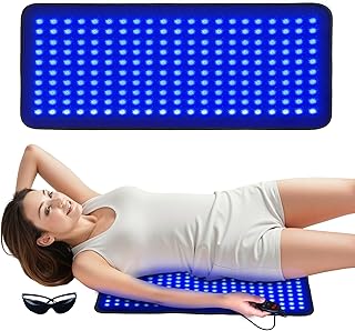 UTK Blue & Red Light Therapy Mat for Body, 23" x 11" Large Infrared Light Therapy Pad, 210 LEDs 470nm & 660nm & 850nm Wave...