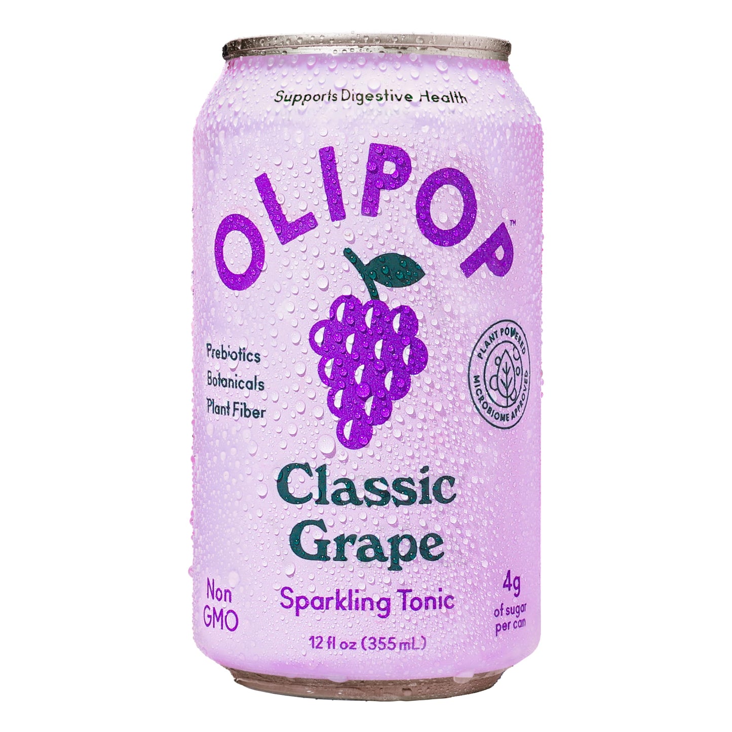 OLIPOP - Classic G Sparkling Tonic Healthy Soda Prebiotic Soft Drink Aids Digestive Health & Immune Health High in Plant Fiber Caffeine Free Low Calorie Low Sugar 12 oz