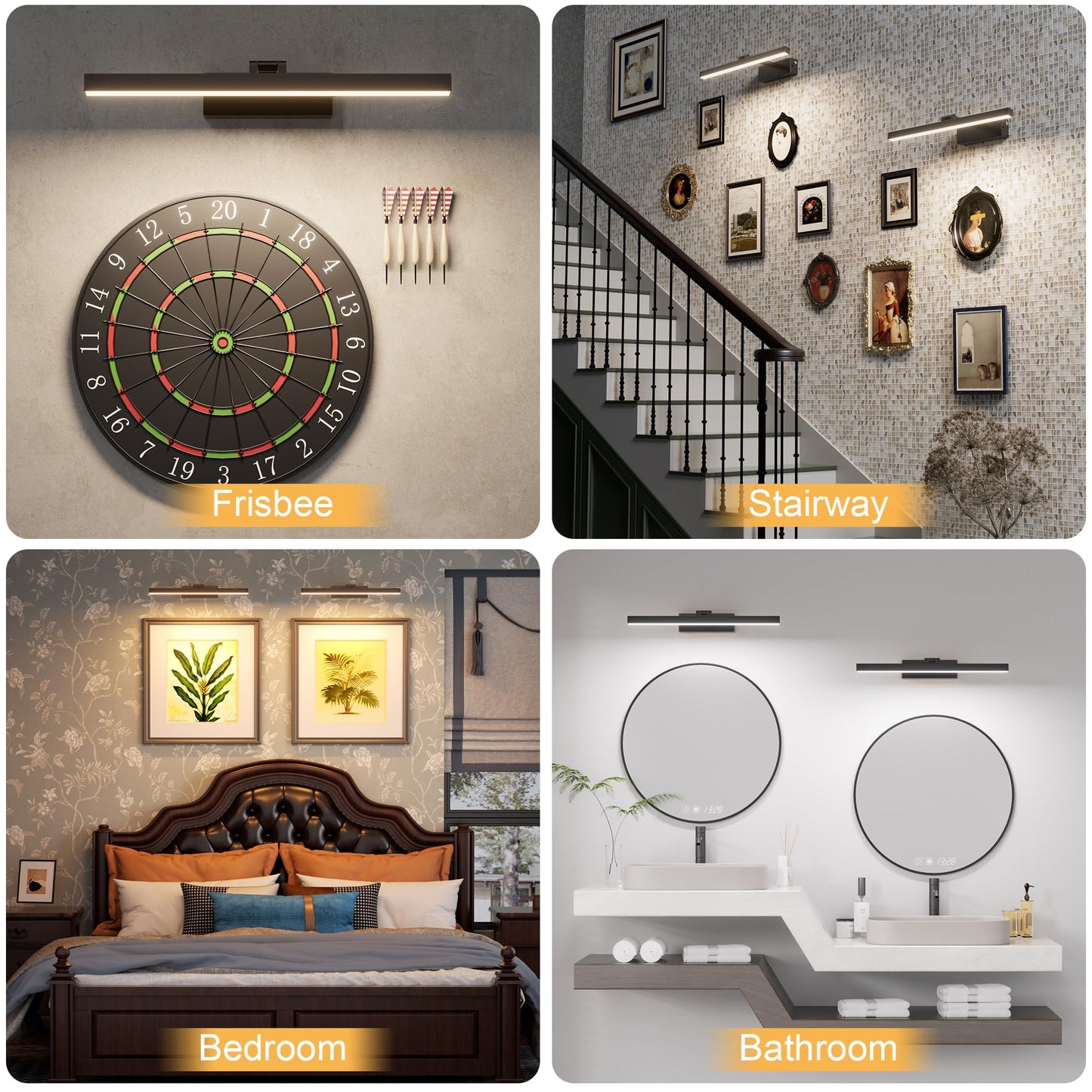 Aoceley Wall Sconce Light, 10000mAh USB-C Rechargeable, 3CCT Dimmable, Remote/Touch Control, Aluminum, Black, Model 7520