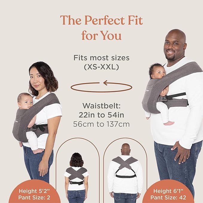 Ergobaby Embrace Baby Carrier Newborn to Toddler - Lightweight Ergonomic Baby Carriers - Cozy Essentials (7-25 Pounds), Soft Air Mesh Blue