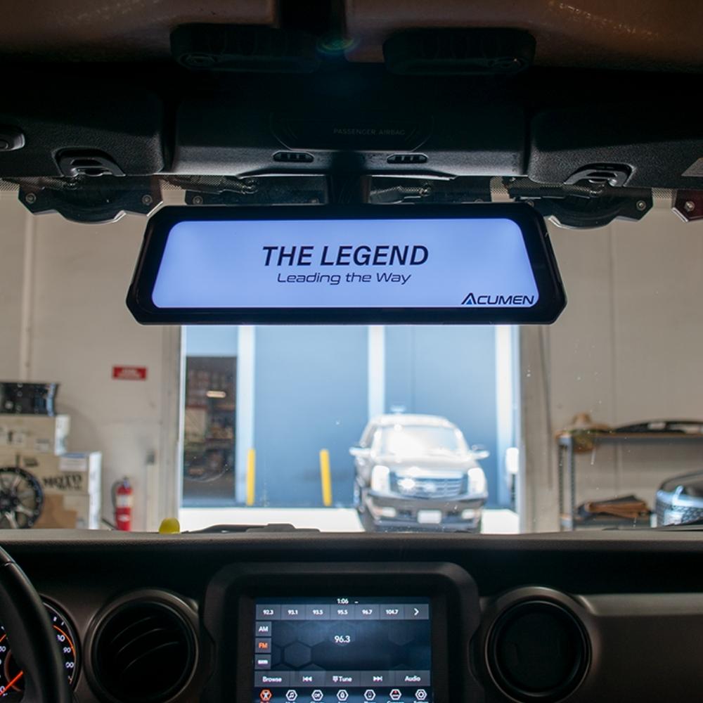 The Legend 4ch Waterproof Rear View Mirror Dash Cam with 1080P Front+ Rear+ Left/Right Side Cameras