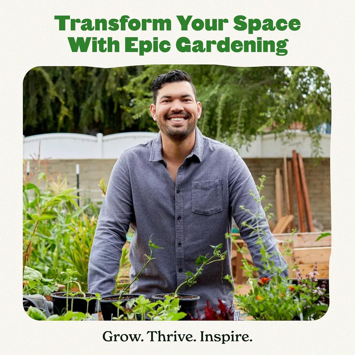 Epic Gardening Reusable Seed Starter Tray - 4 Cell 3"/16 Seedling Starter Trays - Easy Watering, Indoor Greenhouse, Plant Starter, Gardener-Friendly for Seedlings | UV-Treated & BPA-Free - Black