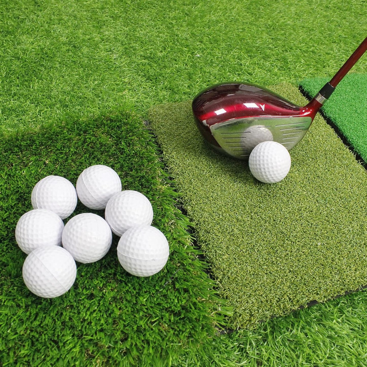 KOFULL Foam Golf Practice Balls, 24/50 Pack Realistic Feel and Limited Flight Training Balls for Indoor or Outdoor, Soft Practice Golf Balls for Backyard