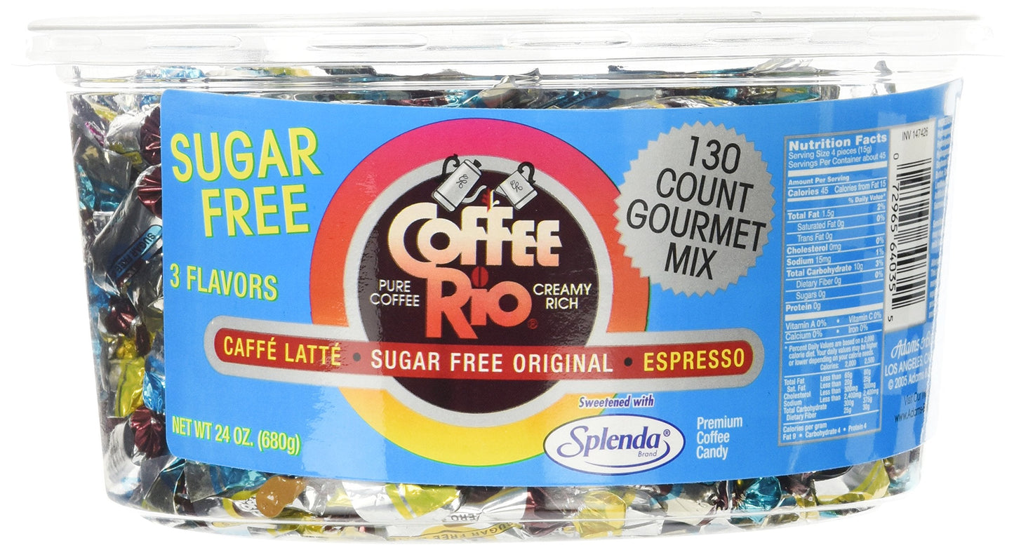 Adams & Brooks, Inc. Coffee Rio Sugar Free Coffee Candy - Sugar Free Candy - Individually Wrapped Candy -130 Count