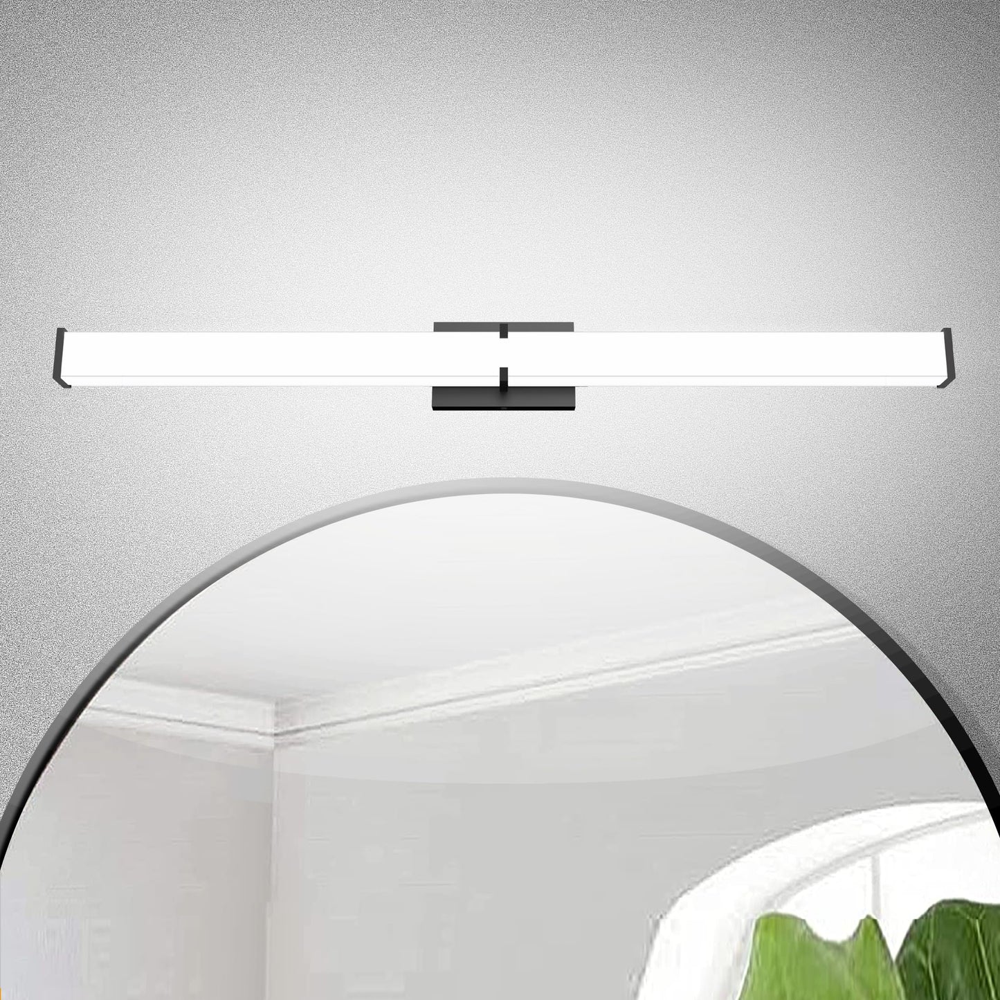 Bathroom Light Fixtures: 39.96 Inch Etl Certified Bathroom Vanity Light 5000K Cool White 40W 3600Lm - Modern Black Led Vanity Light Elegant Clear Shade Bathroom Lighting Fixtures Over Mirror Dimmable