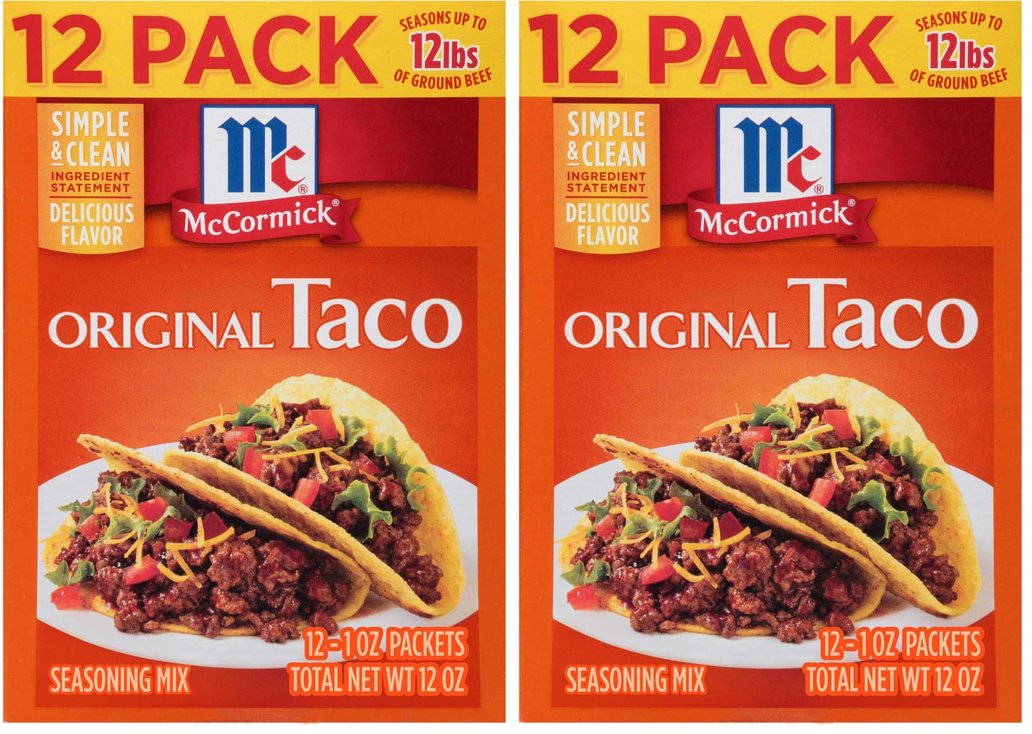 McCormick Original Taco Seasoning Mix, 12 oz (Pack of 2)