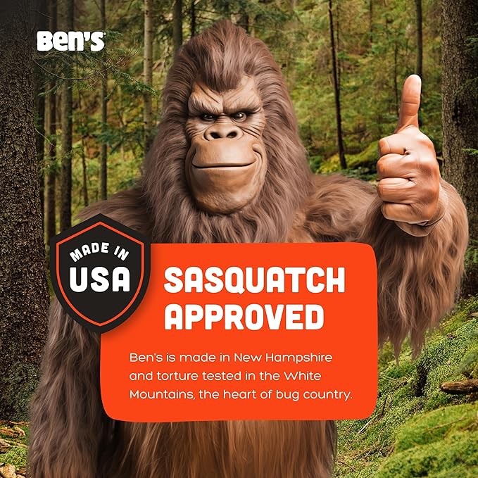 Ben's InvisiNet Xtra with Insect Shield - Comfortable Bug-Repelling Net with Permethrin & Drop Neck Design - High-Visibility Head Net with Pull String Sack