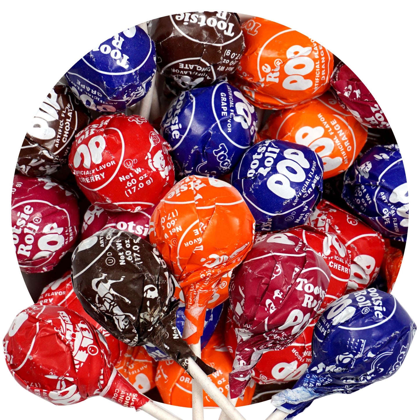 Tootsie Roll Pops with Chocolate Tootsie Roll Center 1lb Bulk Bag (Approx 22 Count) Original Assorted Fruit Flavors The Hampton Popcorn & Candy Company