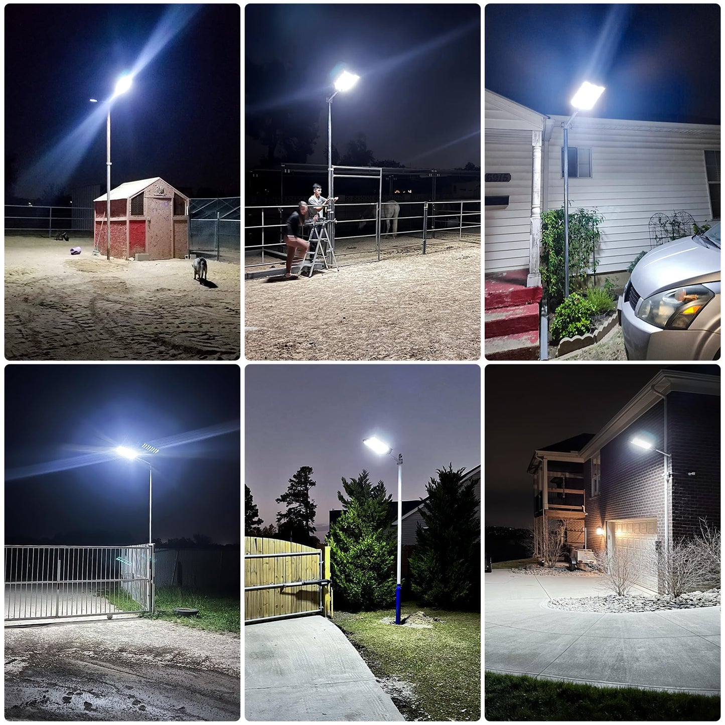 OKPRO 5000W Solar Street Light, LED Security Flood Light, IP66 Waterproof, Motion Sensor, Remote Control, Black