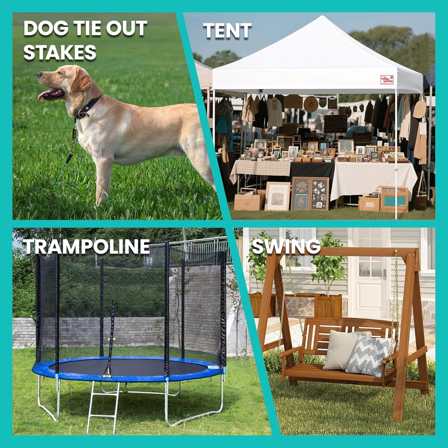 Tradesparker Heavy Duty Trampoline Anchor Kit