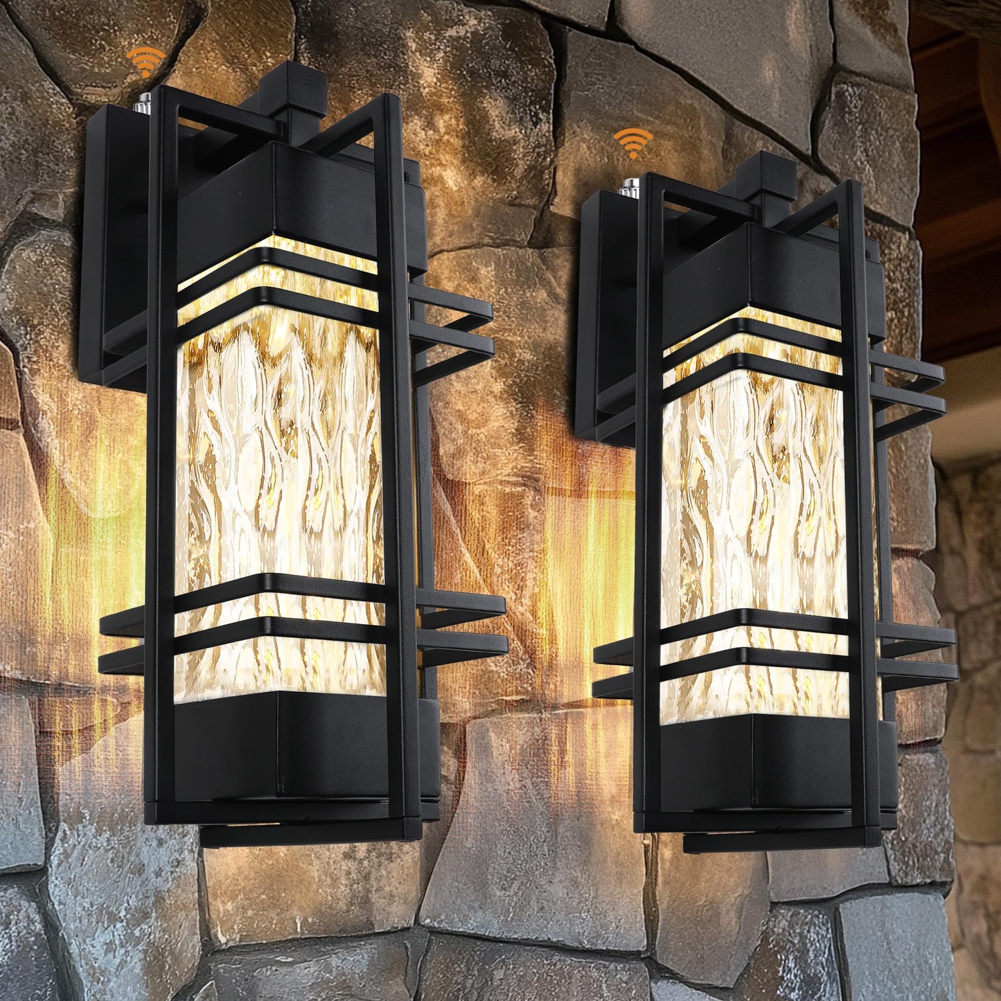 Dusk to Dawn Outdoor Front Porch Light Fixtures Wall Mount,2 Pack Sensor Exterior Lighting Fixtures for House, Waterproof Wall S