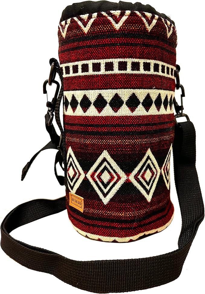 Water Bottle Holder with Strap | Bottle Sleeve Carrier for Walking, Backpacking | Hydro and Iron Flask Sling Bag | Bottle Protector for Beer Water Coffee Wine | Camping Accessories (40 oz, vinicunca