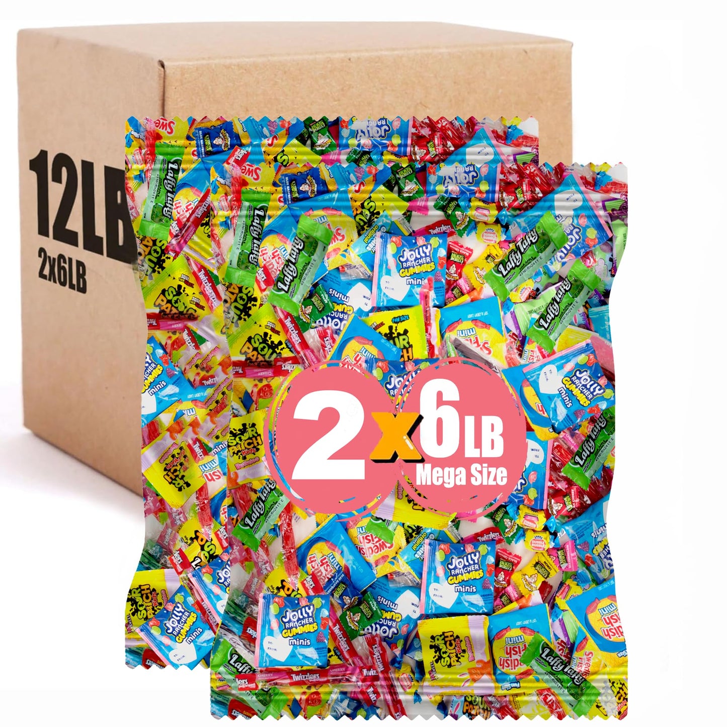 Halloween Candy Variety Pack Bulk - 12 LB Assorted Candy Mix | Individually Wrapped Candies for Goodie Bags Party Favors Kids Events Offices & Holidays | Mixed Fruit Gummy Flavor
