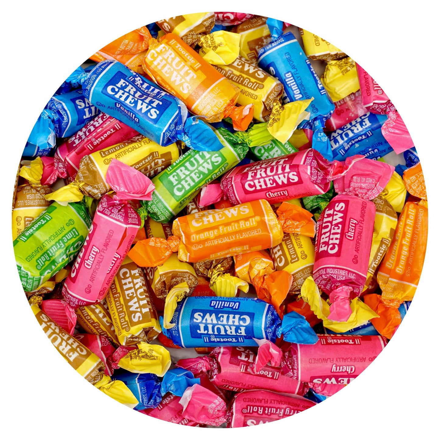 Tootsie Roll Fruit Chews 1lb Bulk Bag (Approx. 70 Pieces) Taffy Candy Assorted Fruit Indvidually Wrapped Candy