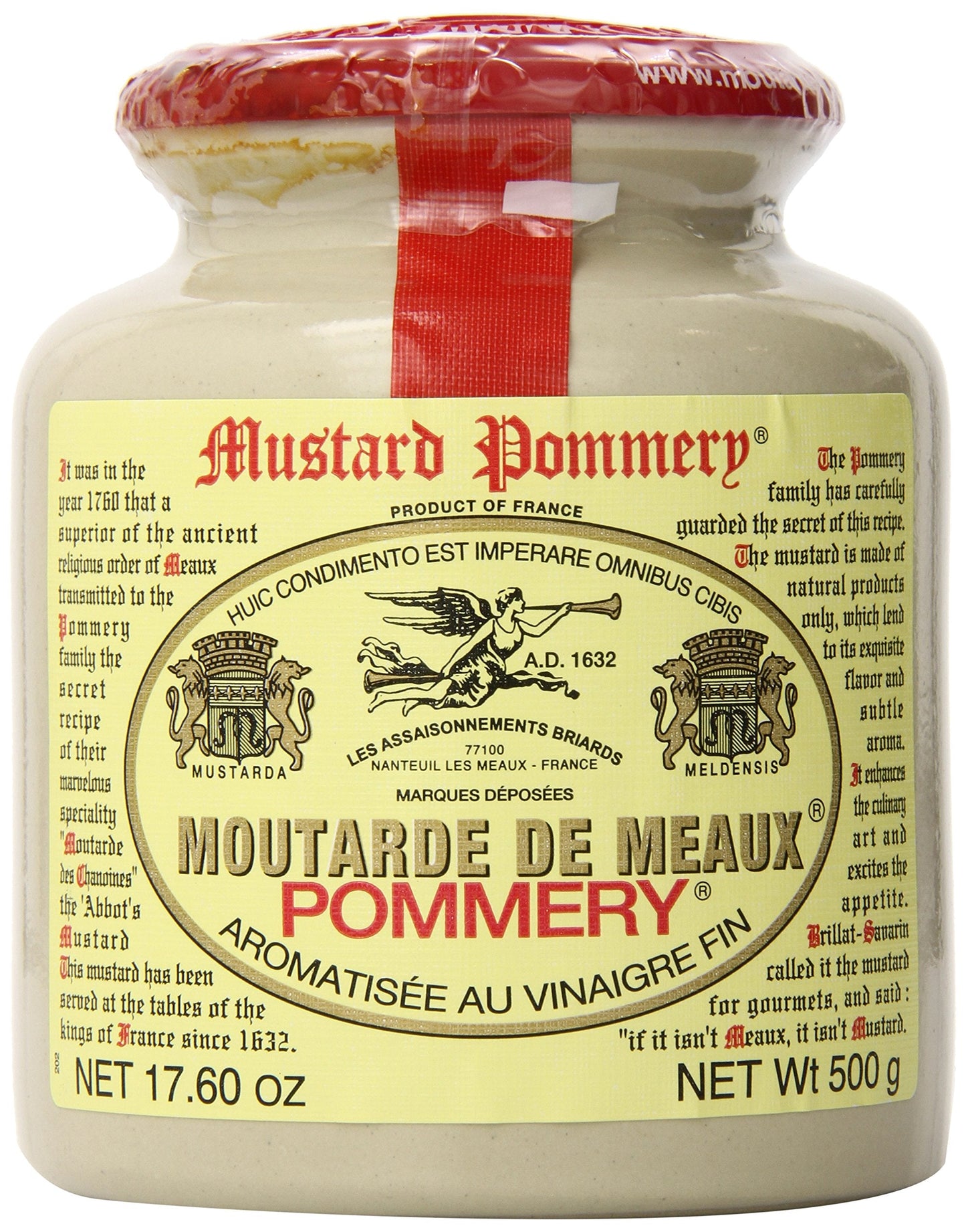 Pommery Meaux Mustard Stone Jar, 176-Ounce