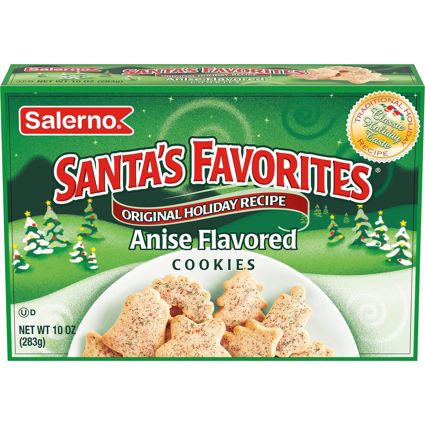 Salerno Santas Favorites Holiday Original Recipe Anise Cookies, 10 Oz