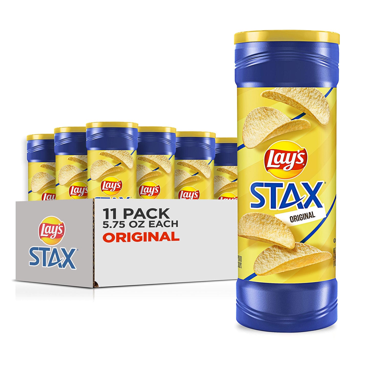 Lays Stax Potato Crisps, Original, 5.75 Ounce (Pack of 11)