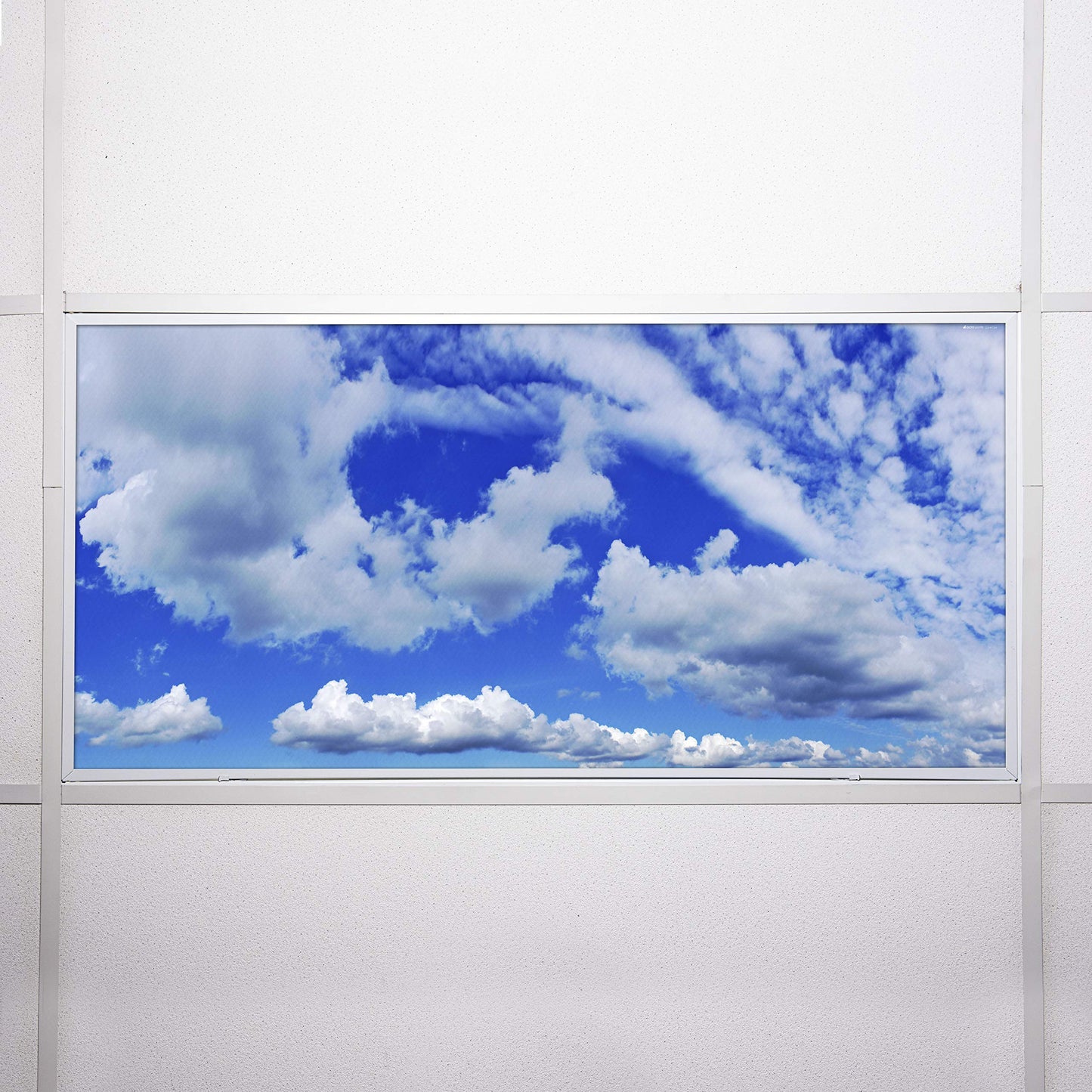 Octo Lights Fluorescent Light Covers - 2X4 Backlit Film, Altocumulus Sunscape, Model Cld-007, Improves Focus & Reduces Headaches