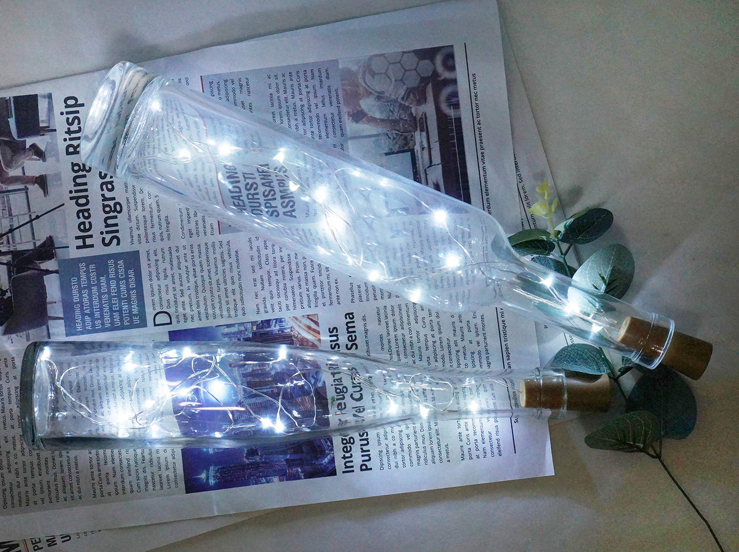 Lovenite Wine Bottle Lights With Cork Battery Operated 30 Pack 20 Led Cork Shape Silver Wire Fairy Mini String Lights(No Bottles) For Diy Party Decor Christmas Halloween Wedding (30 Cool White)
