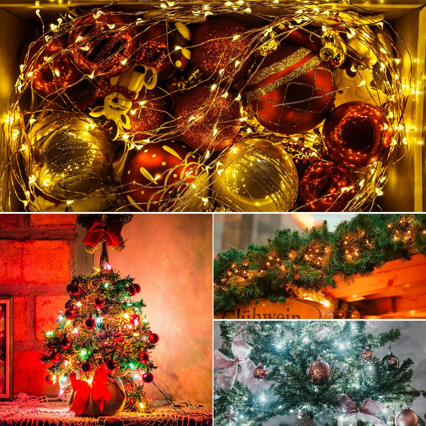 Solar String Lights Outdoor 33 Feet 100 Leds 8 Modes Solar Fairy Lights For Outside Waterproof Outdoor Light For Patio Yard Christmas Tree Halloween Wedding Party Decorations Cool White