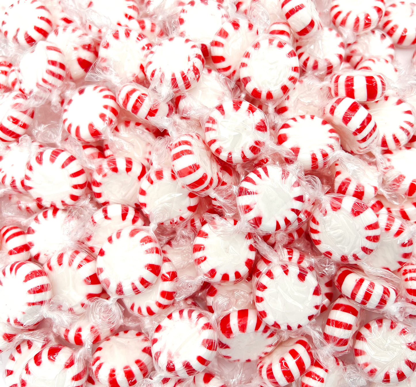 LaetaFood Starlight Peppermints Red White Stripped Hard candy Individually Wrapped (1 Pound Bag)