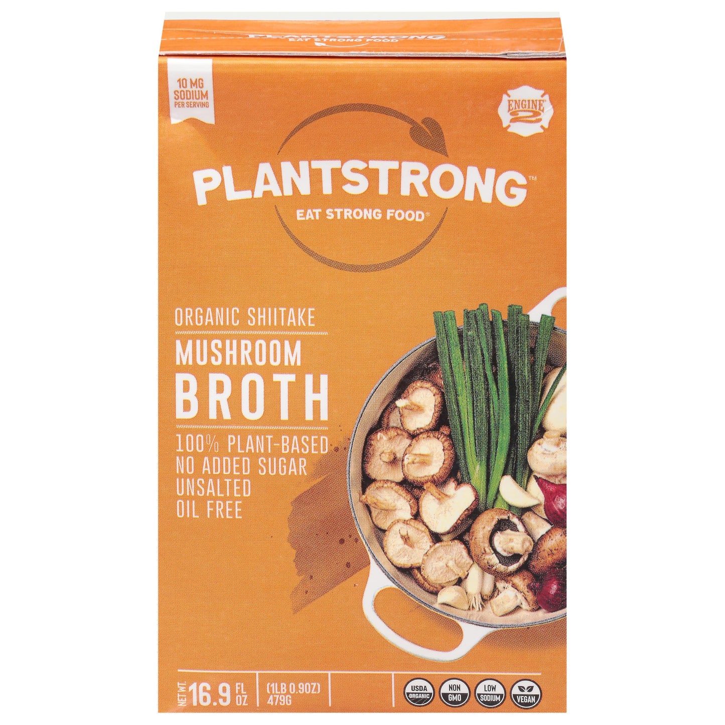 PlantStrong Organic Shiitake Mushroom Broth, 16.9 FZ