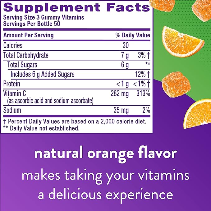 Vitafusion Gorgeous Hair, Skin & Nails Multivitamin Plus Power C Vitamin C Gummies for Immune Support Bundle, 135ct & 150 Count