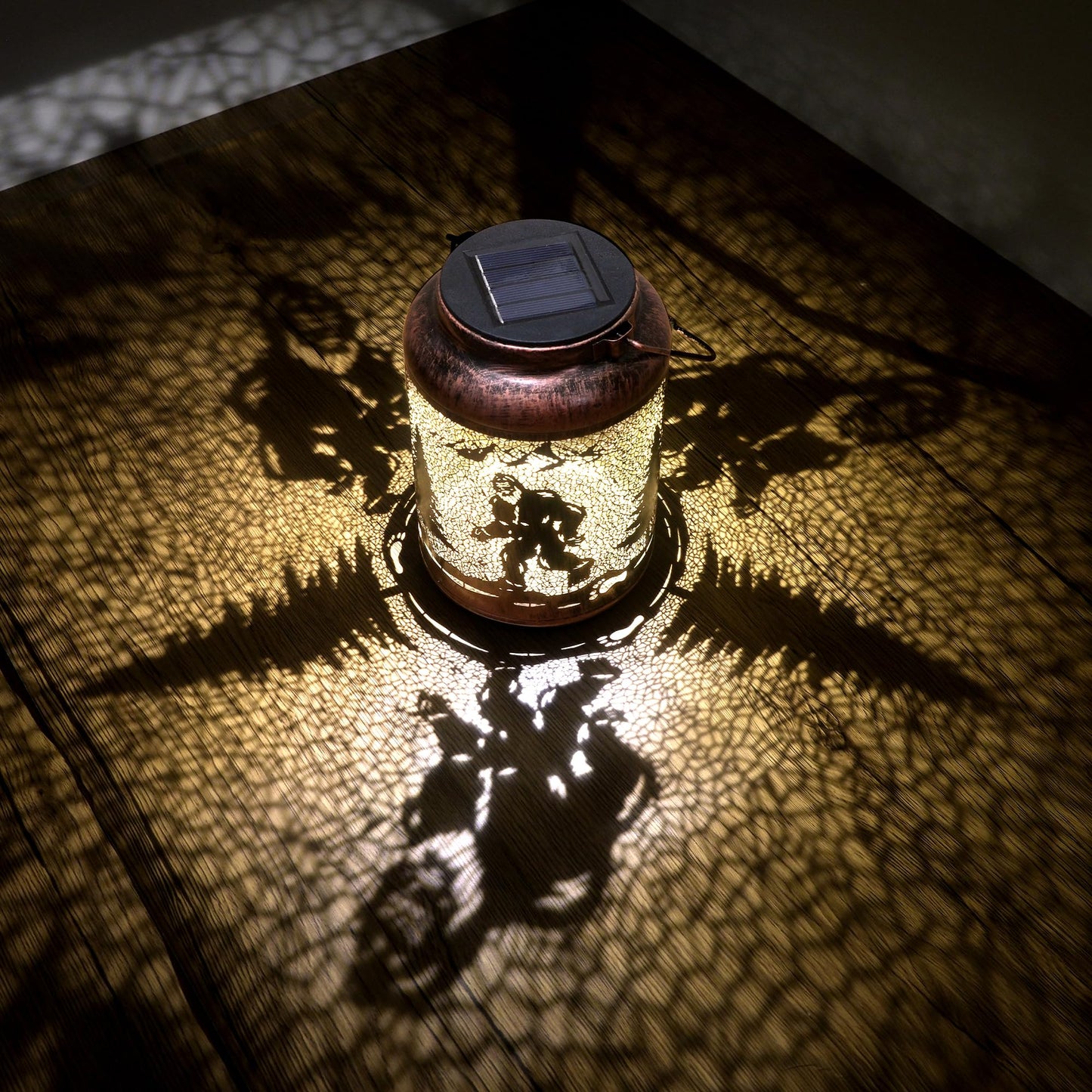 6.69 Bigfoot Solar Lantern Outdoor Hanging Solar Light - Ip65 Waterproof Led Decorative Lantern For Patio Pathway Or Tabletop. Perfect Mothers Day Gift For Women Unique Metal Decor
