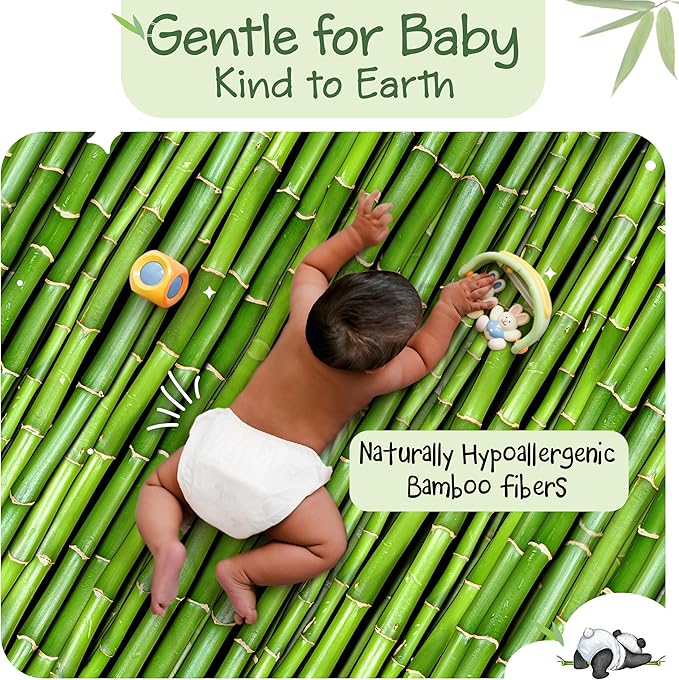 Bamboo Baby Diapers, Totally Chlorine Free for Sensitive Skin for Newborns to XXL. Hypoallergenic & Non Toxic Eco Friendlier Plant-Based Materials. TCF NB Newborn Size (222 ct)