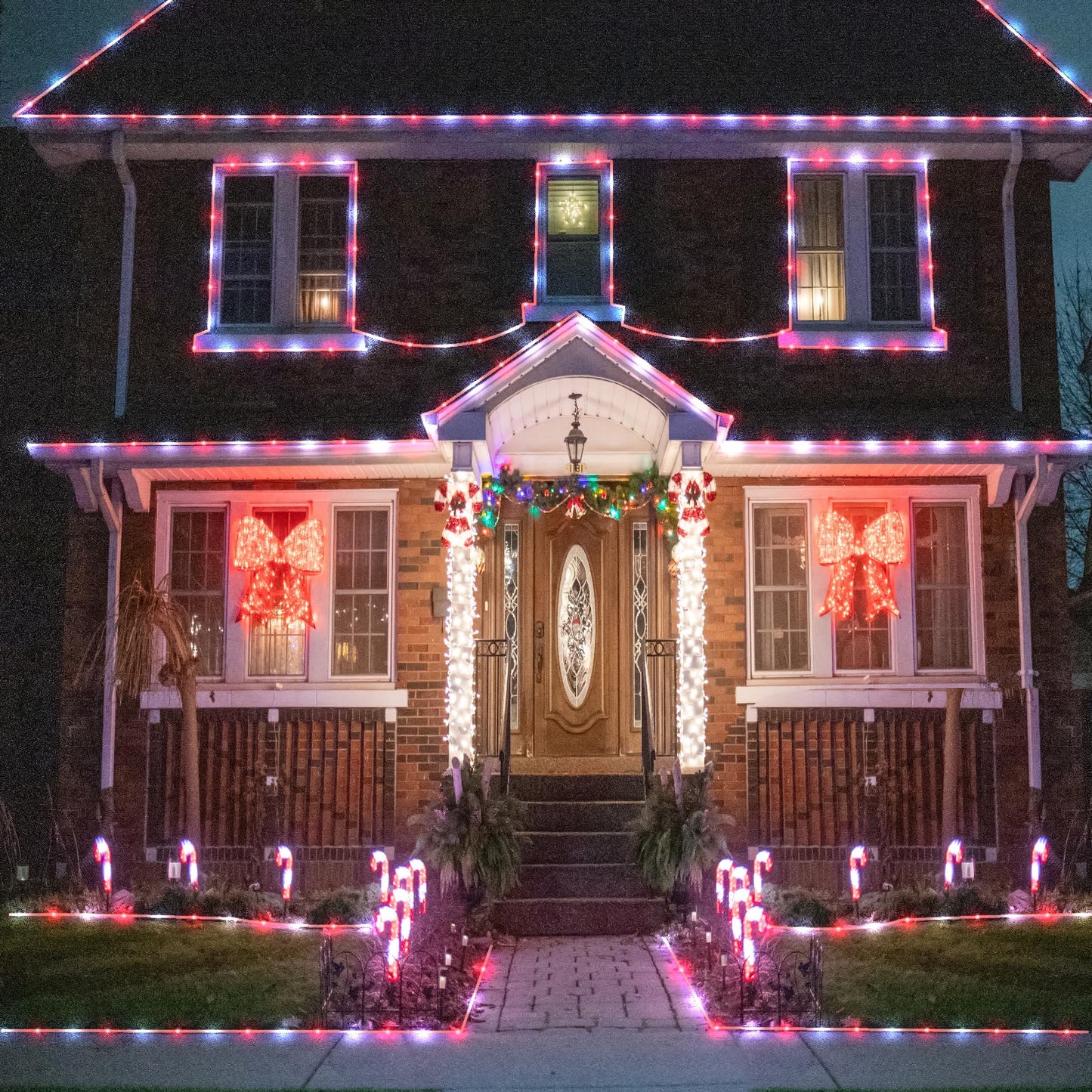 Xmasbokeh 164Ft 500 Led Rope Lights For Outside Plug In Rope Lights Outdoor Waterproof 8 Modes Christmas String Lights Indoor For Bedroom Garden Patio Tree Party Holiday Decorations Red White