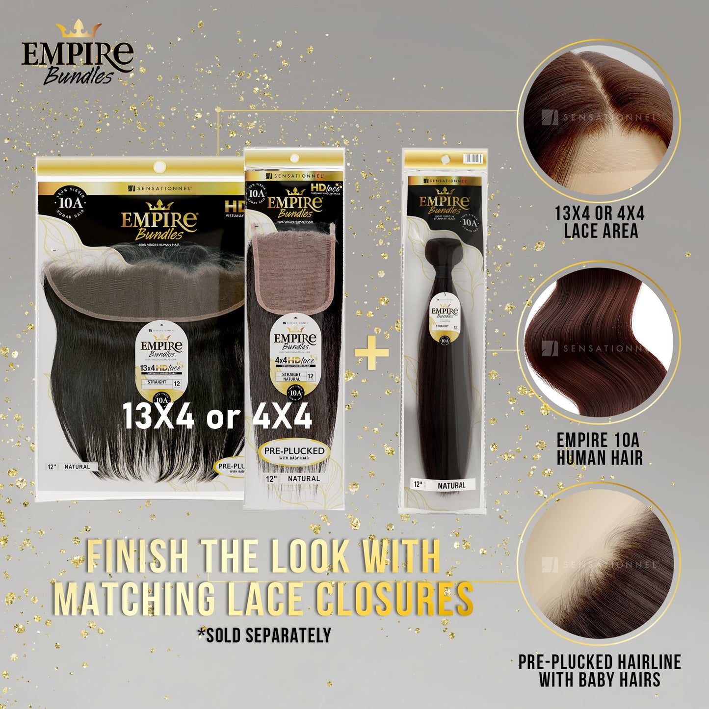 Sensationnel Empire bundles- body wave 10a tangle shed free human hair for weaving and sew in styles - 1 pack (18 inch, 613 BLON