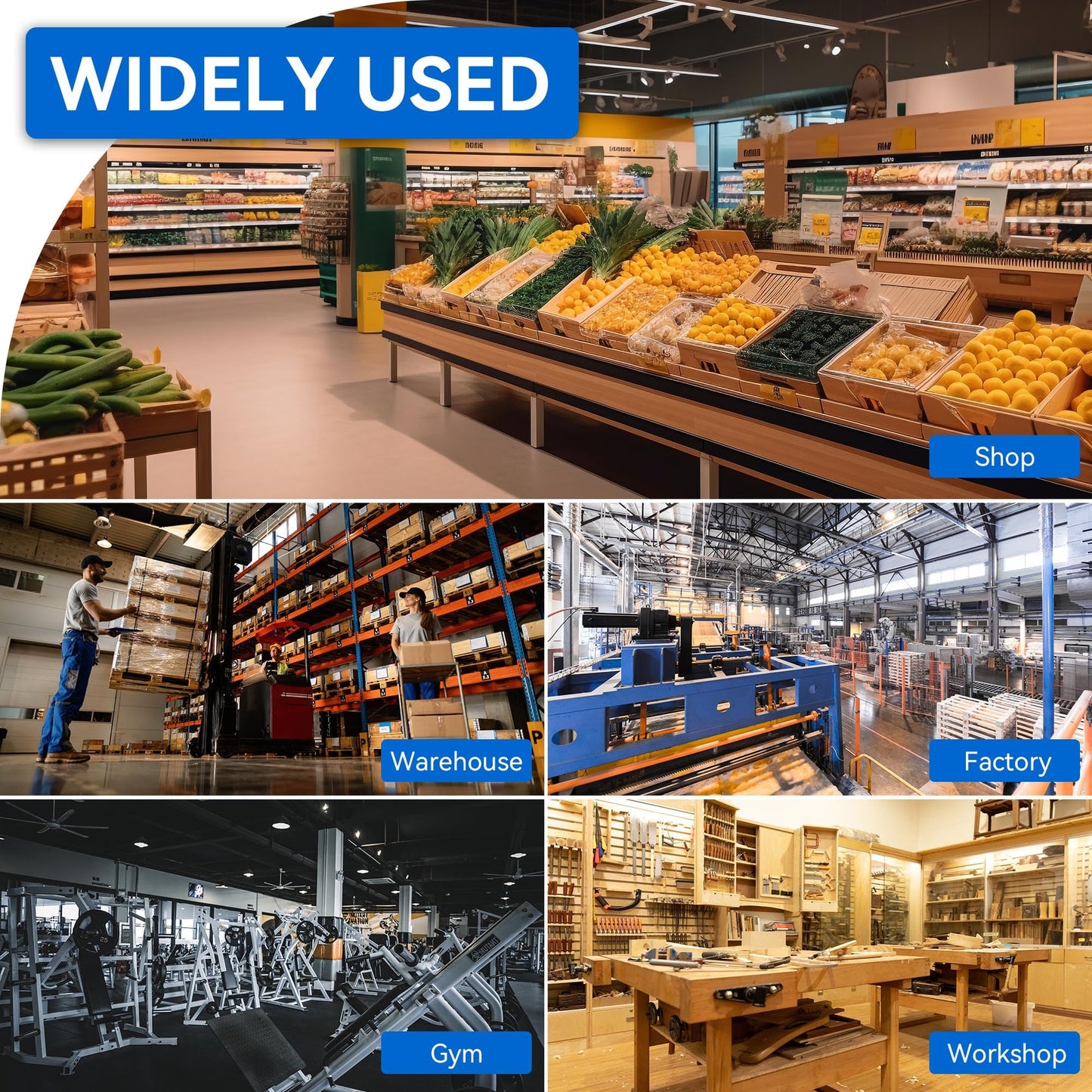 Yihuven 4 Pack Ufo Led High Bay Light 200W 4000K 30000Lm Super Bright Lep Shop Lights With 5Ft Cable Ip65 Waterproof Commercial Lighting Fixture For Garage Warehouse Facory Barn Gym
