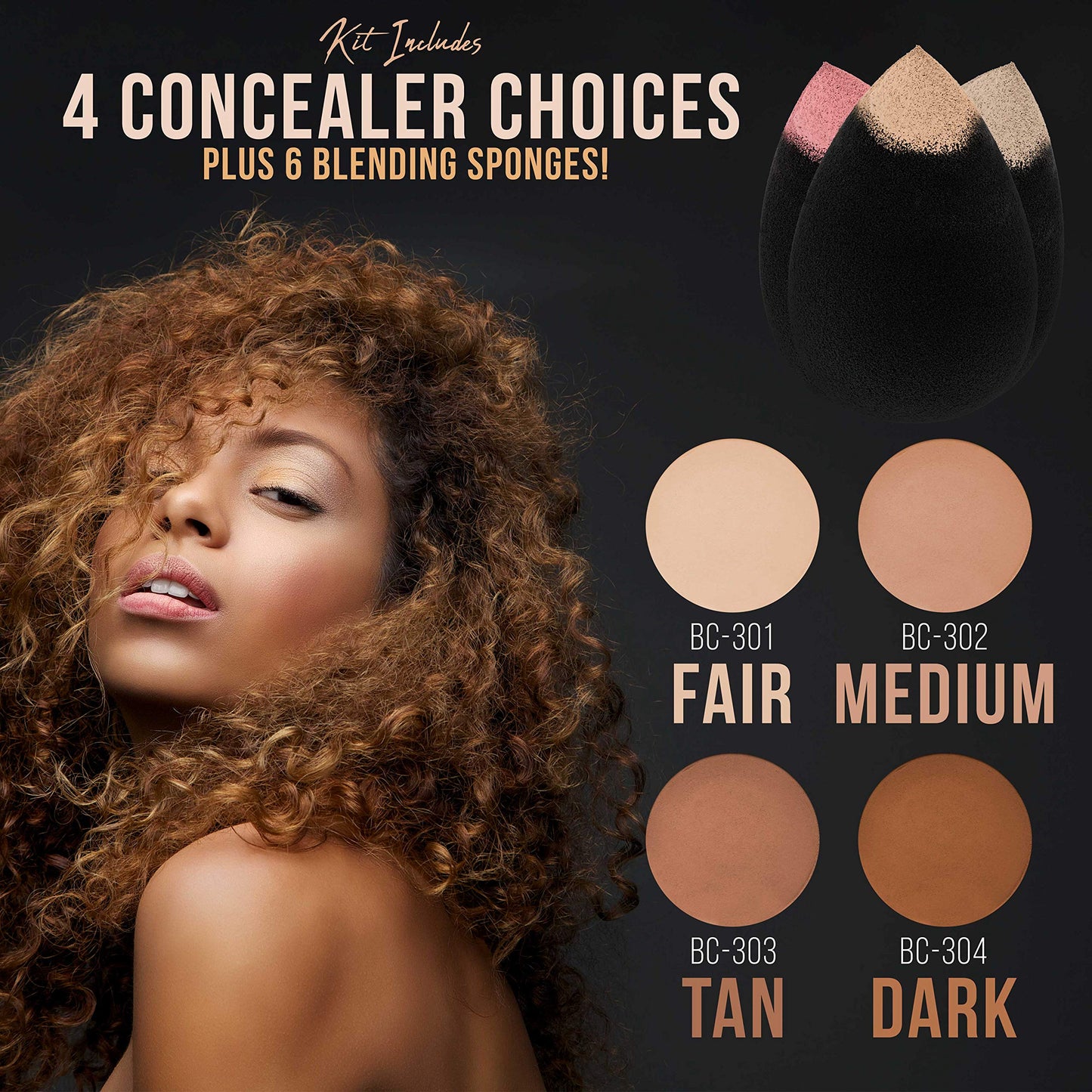 Complete Professional Belloccio Airbrush Cosmetic Makeup System with a MASTER SET of All 17 Foundation Color Shades in 1/4 oz Bo